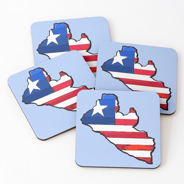 Item preview, Liberia Map With Liberian Flag designed and sold by Havocgirl.