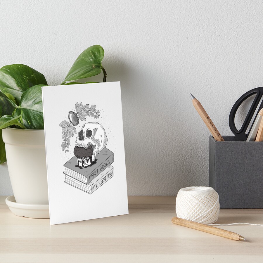 Heavy Books For A Heavy Heart Art Board Print
