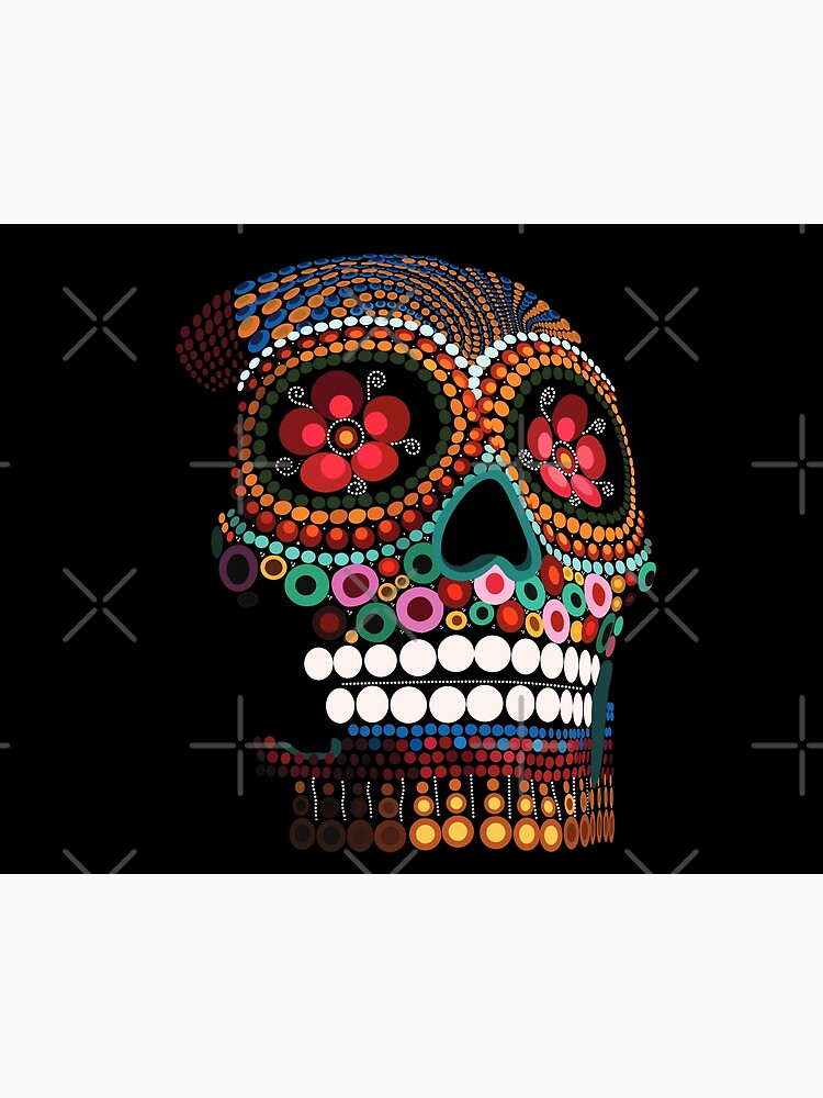 Sugar Skull Vibrant Dia de los Muertos Art