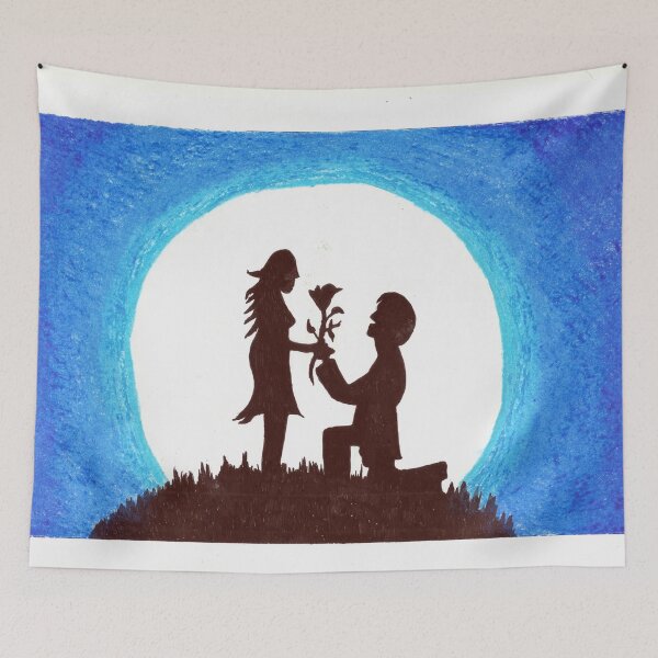 Item preview, cute moonlight couple designed and sold by Any Art Netty .