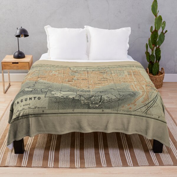 Item preview, Vintage Sagunto Spain Map (1913) designed and sold by BravuraMedia.