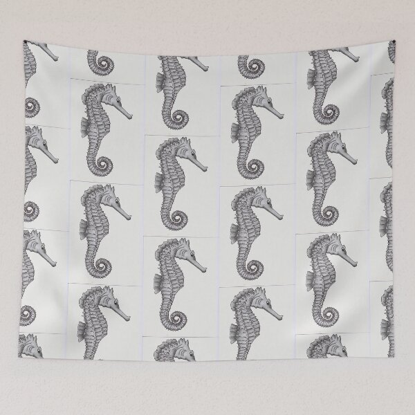 Item preview, greyscale seahorse designed and sold by Any Art Netty .
