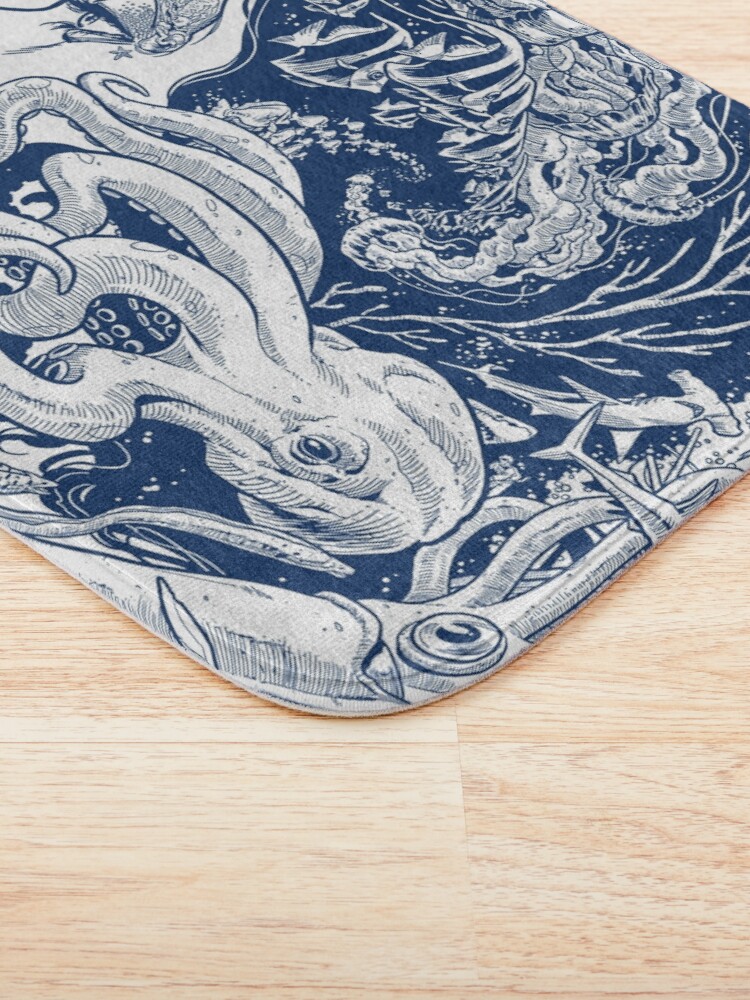 Alternate view of Poseidon's Mistress Blue Alternate Bath Mat
