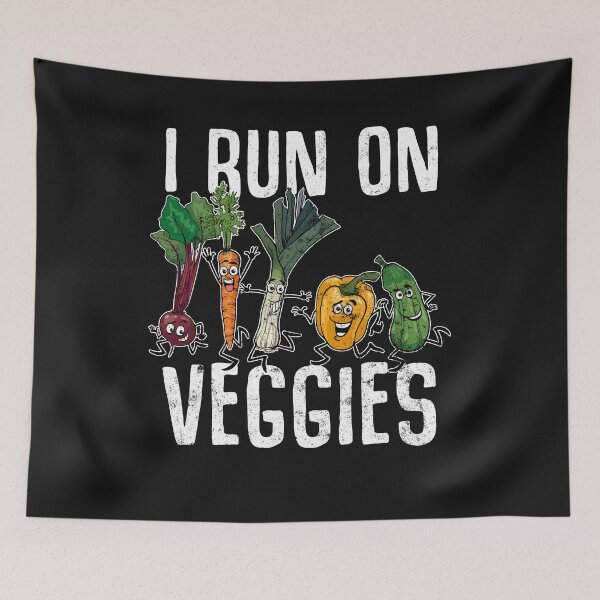 Item preview, I Run on Veggies Vegan Vegetarian Lifestyle Gift designed and sold by findgreatshirts.