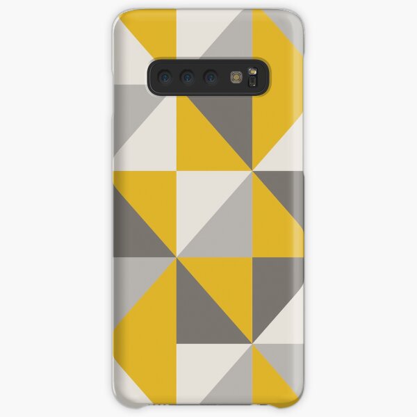 Retro Triangle Design in Yellow and Grey Samsung Galaxy Snap Case