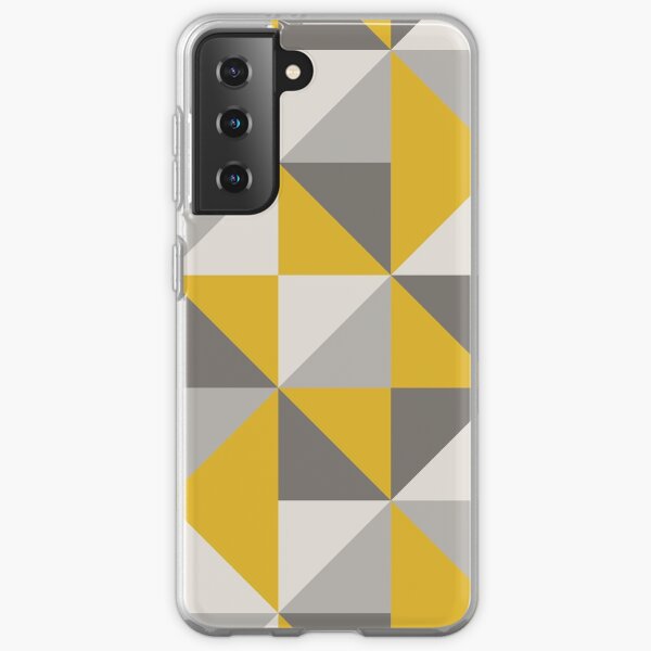 Retro Triangle Design in Yellow and Grey Samsung Galaxy Soft Case