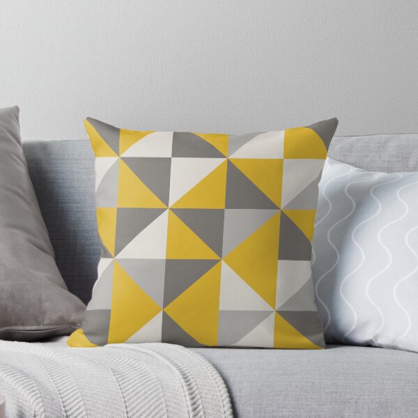 Item preview, Retro Triangle Design in Yellow and Grey designed and sold by latheandquill.