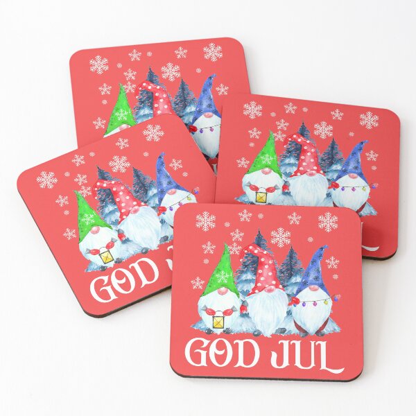 Artikelvorschau, God Jul Nordische Zwerge Tomte Nisse skandinavisches schwedisches norwegisches Weihnachten entworfen und verkauft von funnytshirtemp.