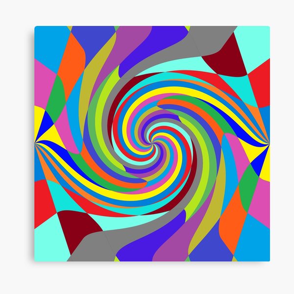 Op art - art movement, short for optical art, is a style of visual art that uses optical illusions Canvas Print