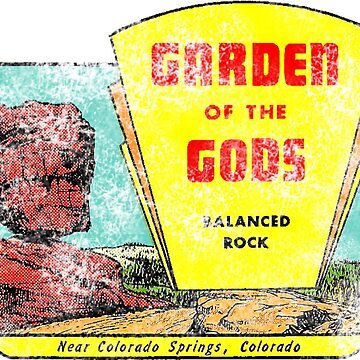 Artwork thumbnail, Garden of the Gods Vintage Travel Decal by hilda74