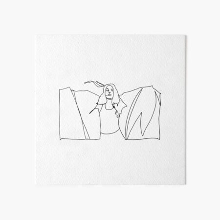 Maggie Rogers Heard It In A Past Life Line Illustration Art Board Print
