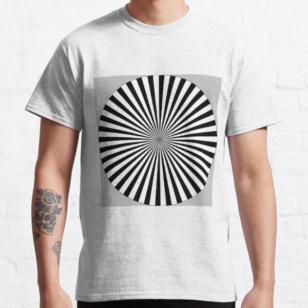 #Sunburst, #illustration, #psychedelic, #art, design, abstract, pinwheel, groovy, pattern, vector Classic T-Shirt