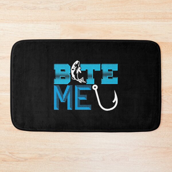Item preview, Funny Bite Me Hook Fishing Lover print designed and sold by woodsgoodsco.