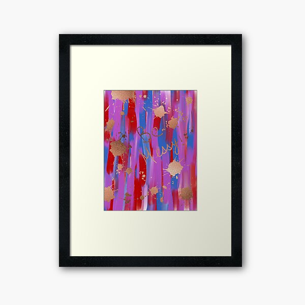 Be Messy - Metallic Framed Art Print