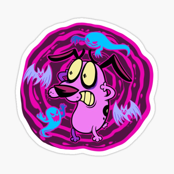 Courage the Cowardly Dog Bats n' Ghosts Sticker