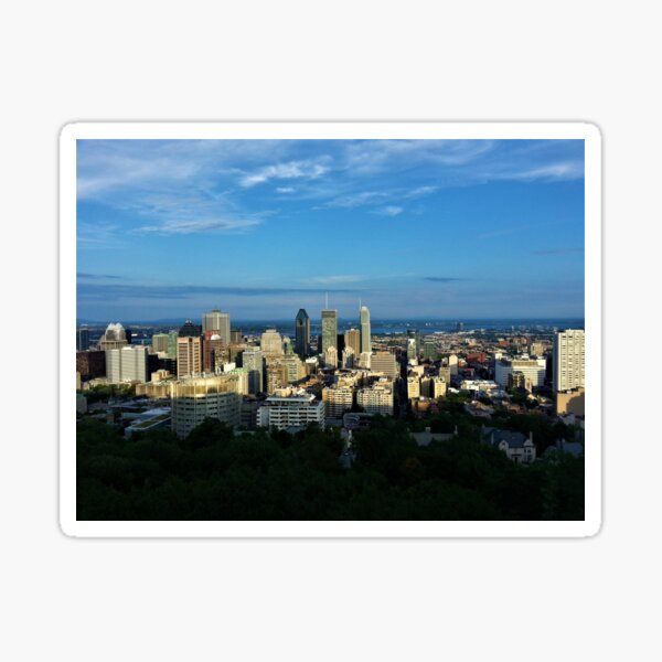 Downtown Montreal from Mount Royal Sticker