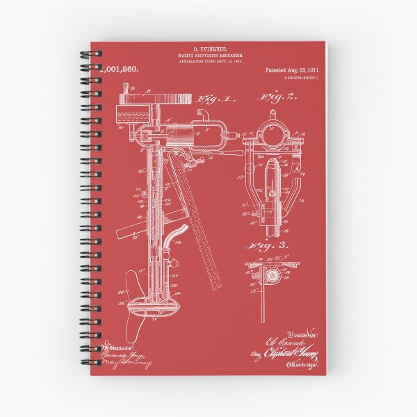 Item preview, Boat Motor 1911 Patent - White designed and sold by InkedArtPrints.