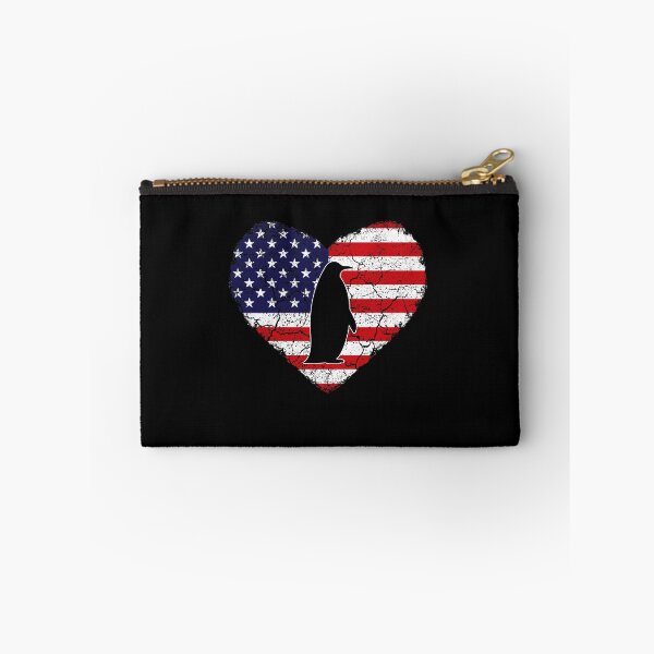 Item preview, Penguin Shirt, Vintage American Flag Heart 4th Of July Animal Lover designed and sold by kelvil.