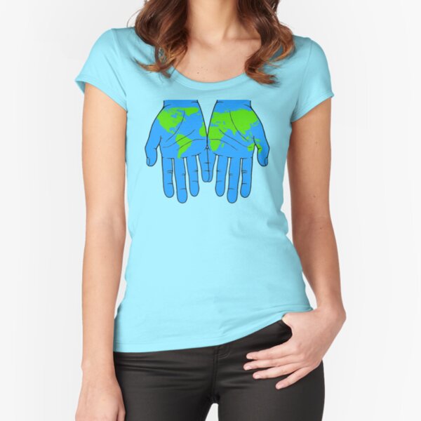 World in Our Hands Fitted Scoop T-Shirt
