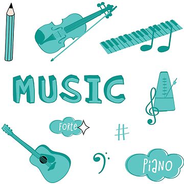 Artwork thumbnail, Teal Music School Subject Sticker Pack by The-Goods