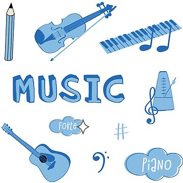 Artwork thumbnail, Light Blue Music School Subject Sticker Pack by The-Goods
