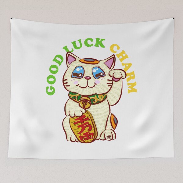 Item preview, GOOD LUCK CHARM CAT Sticker designed and sold by aydapadi.