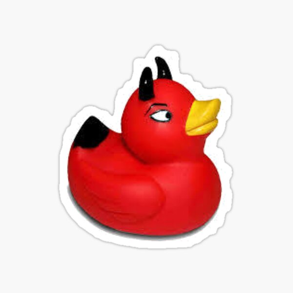 red duck devil Sticker
