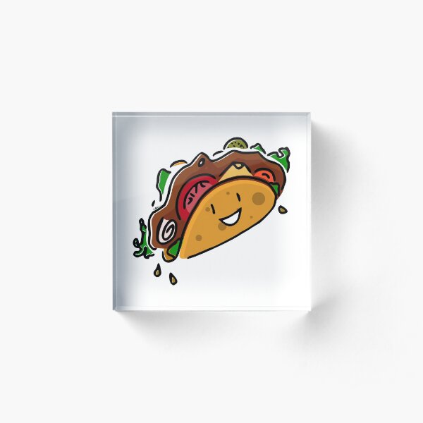 Happy Taco Acrylic Block