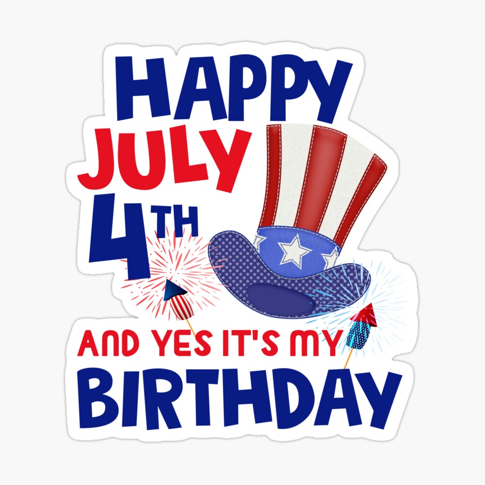 Born On The Fourth Of July Birthday Poster for Sale by MagicBoutique |  Redbubble