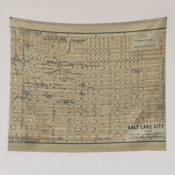Item preview, Vintage Salt Lake City Utah Map (1904) designed and sold by BravuraMedia.