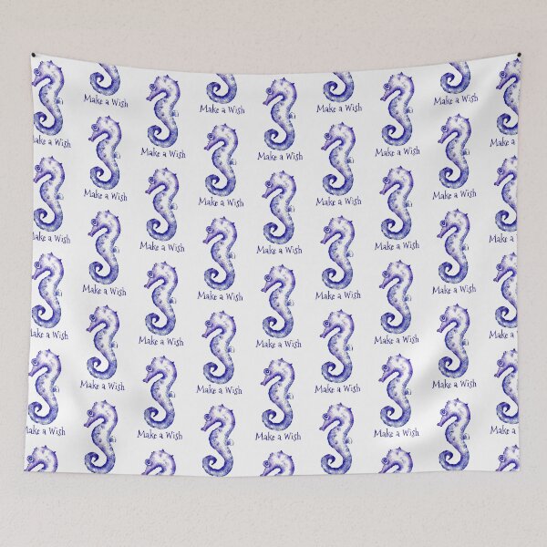Item preview, Make a Wish seahorse - blue designed and sold by Sally Barnett.
