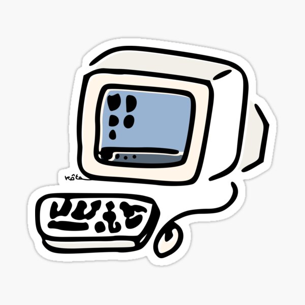 Old Computer Sticker
