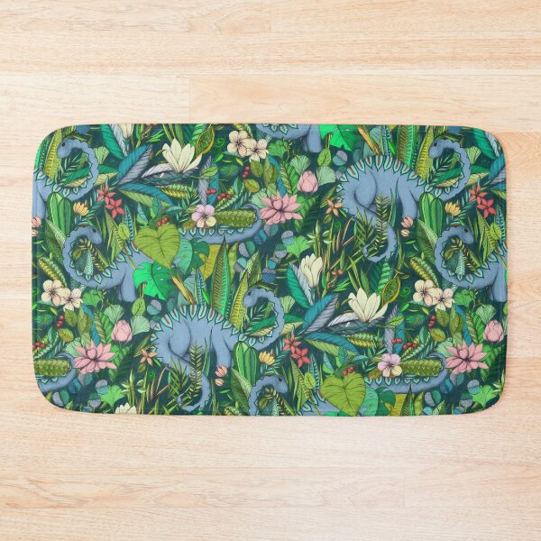 Item preview, Improbable Botanical with Dinosaurs - dark green designed and sold by micklyn.