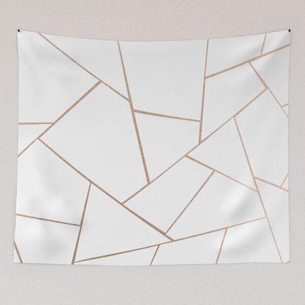 Item preview, Rose Gold White Geometric Glam #1 #geo #decor #art designed and sold by Anita's & Bella's Art.