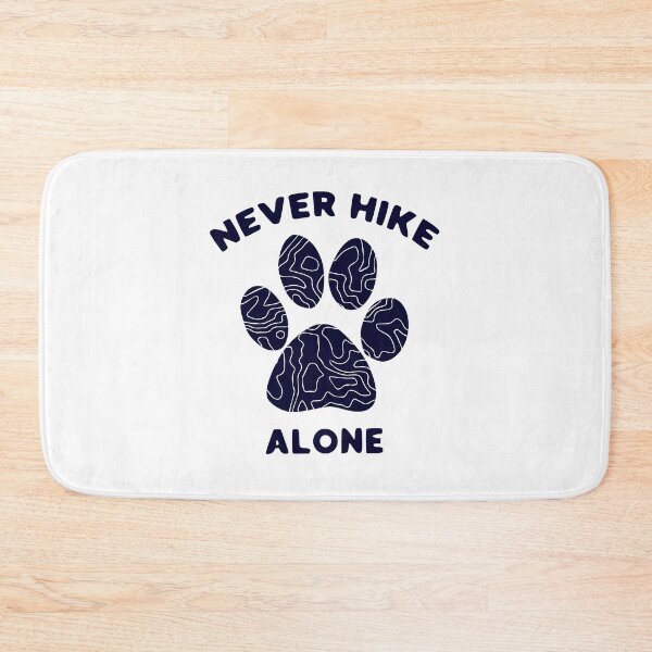 Item preview, Never hike alone dog Hiking dog paw print designed and sold by Kentala.