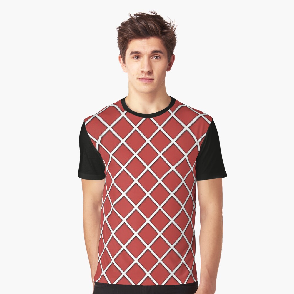 black and crimson shirt