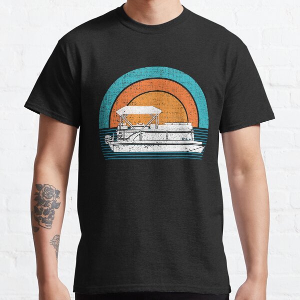Vintage Retro Pontoon Captain Pontoon Boat Pontoon Lake Classic T-Shirt