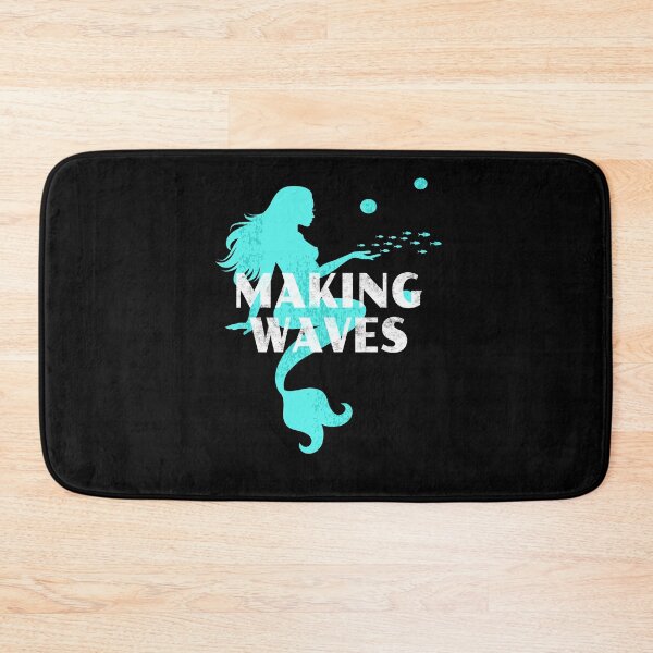 Item preview, Mermaid Making Waves Distressed Grunge  Aqua female empowerment designed and sold by funnytshirtemp.