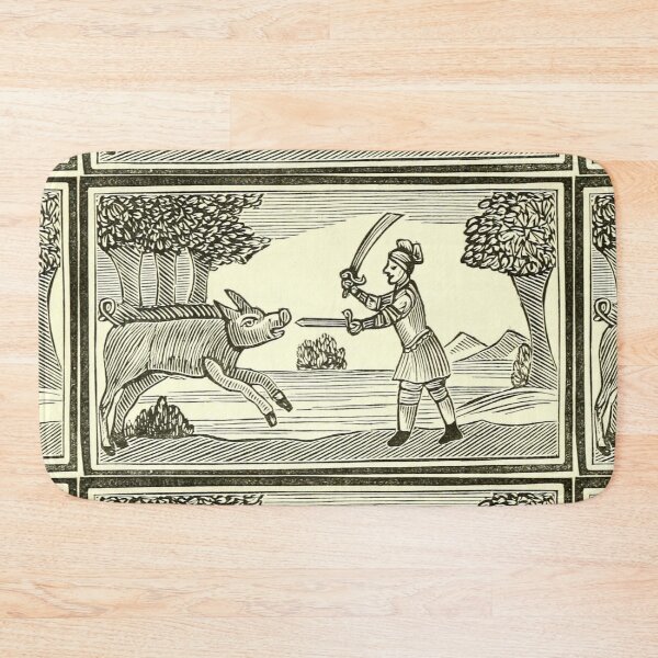 Item preview, Medieval boar hunting designed and sold by Vintage Designs +.