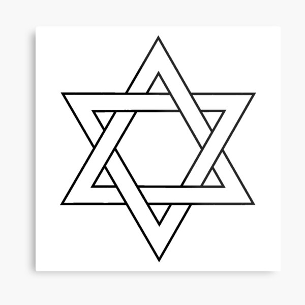 #Star of #David #Clipart #StarOfDavid Metal Print