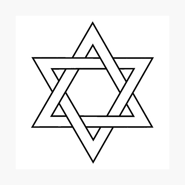 #Star of #David #Clipart #StarOfDavid Photographic Print