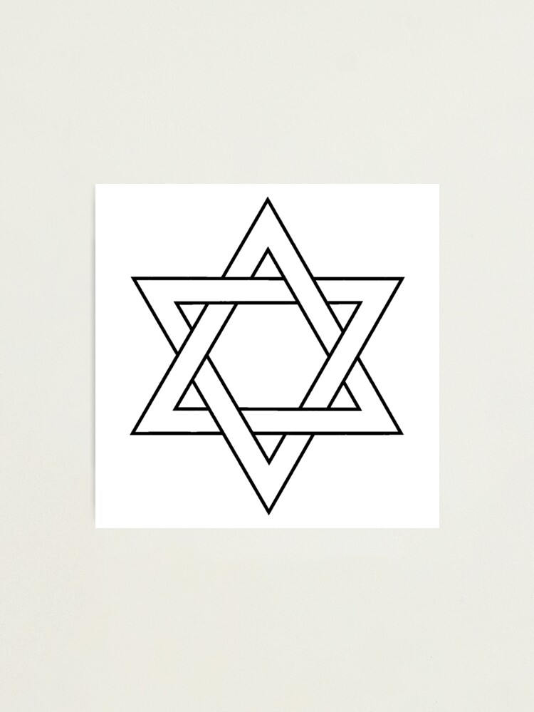 Alternate view of #Star of #David #Clipart #StarOfDavid, Masks Photographic Print