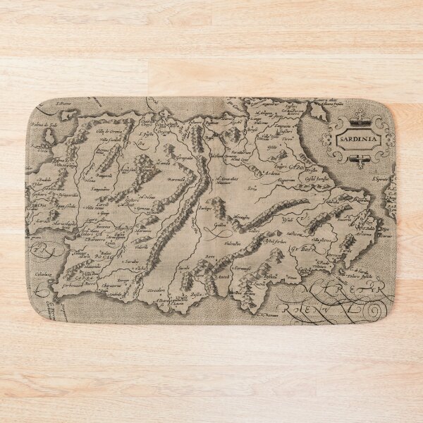 Item preview, Vintage Sardinia Italy Map (1600) designed and sold by BravuraMedia.