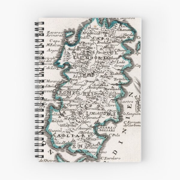 Item preview, Vintage Sardinia Italy Map (1716) designed and sold by BravuraMedia.