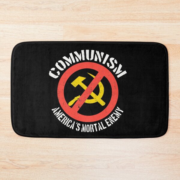 Item preview, Communism America's Mortal Enemy Red Cold War Anti Communist Slogan Hammer and Sickle Russia designed and sold by funnytshirtemp.