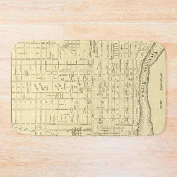 Item preview, Vintage Savannah Georgia Map (1890) designed and sold by BravuraMedia.