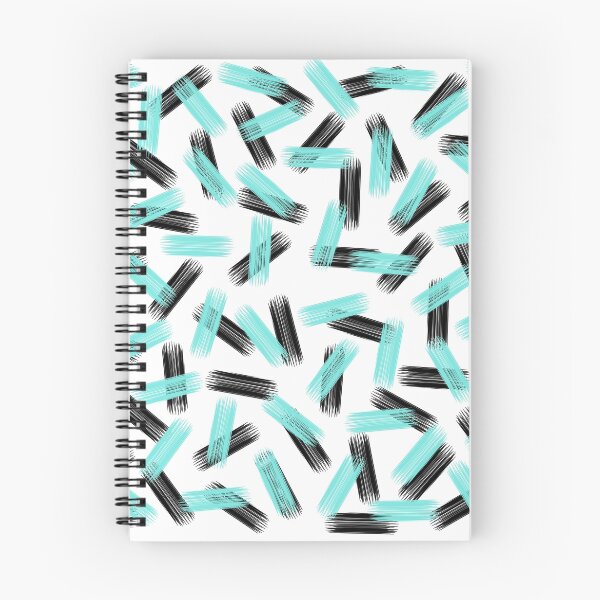Item preview, Elegant Black & Aqua Brushstroke Pattern designed and sold by Blkstrawberry.