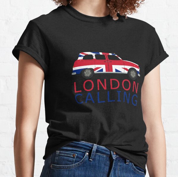 London Calling Black Cab Union Jack Taxi Classic T-Shirt