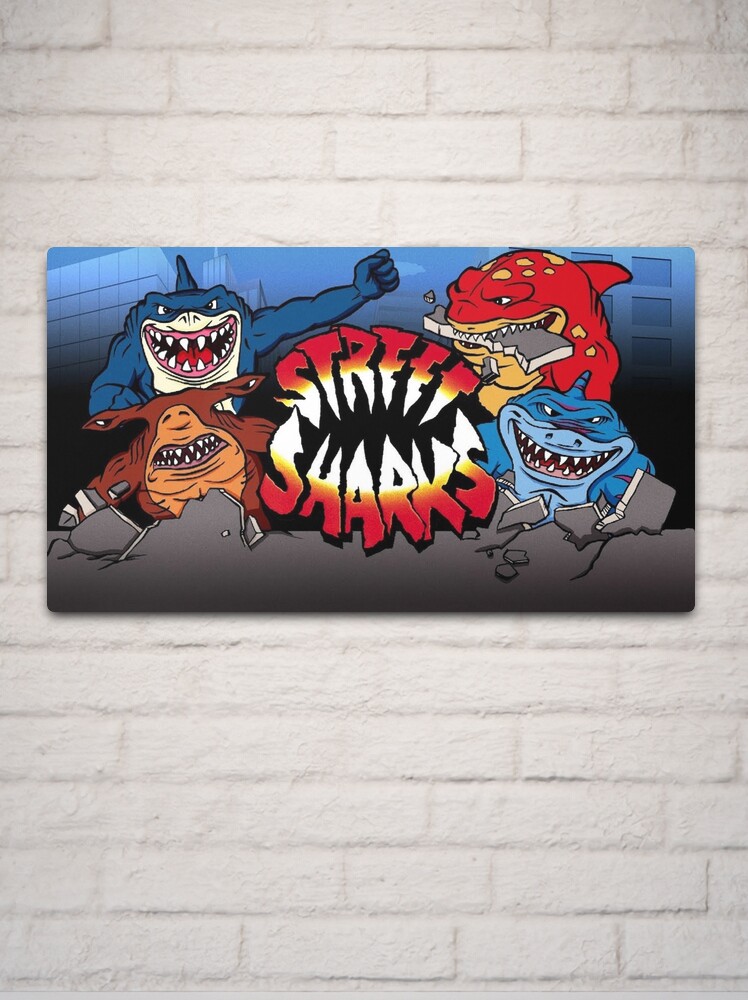 Thumbnail 2 of 4, Metal Print, Street Sharks designed and sold by svampwolf.