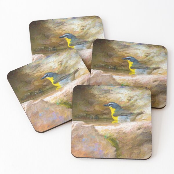 Item preview, Yellow Breasted Chat Bath Time Painterly  designed and sold by Debra Martz.